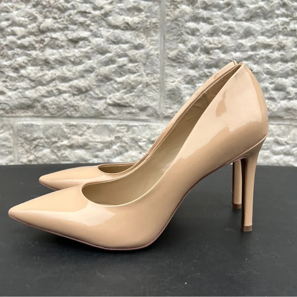Sam Edelman Women’s Hazel Beige Blush Patent Leather Pump - Picture 2 of 8